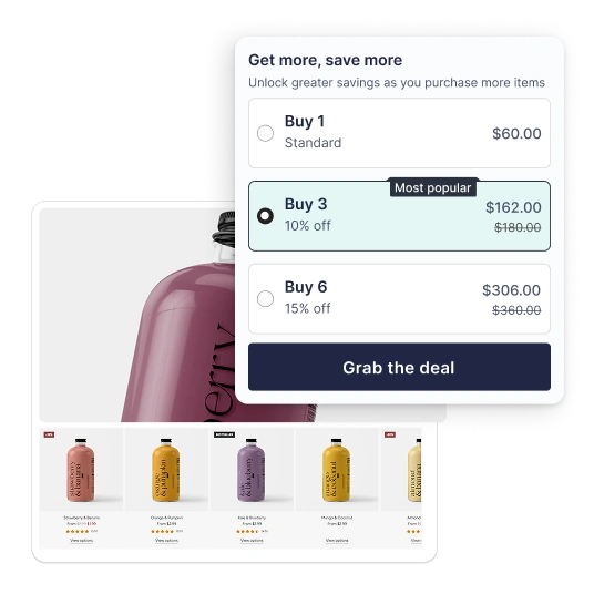 Drive higher units per order with volume discounts